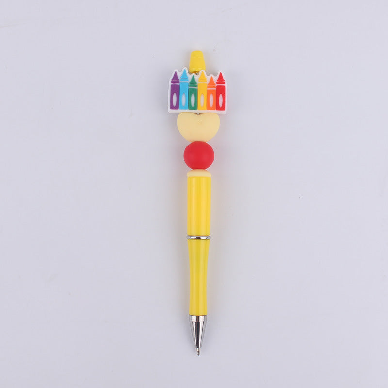 Wholesale Beaded Pens Cartoon Pattern Silicone Bead Ballpoint Pen